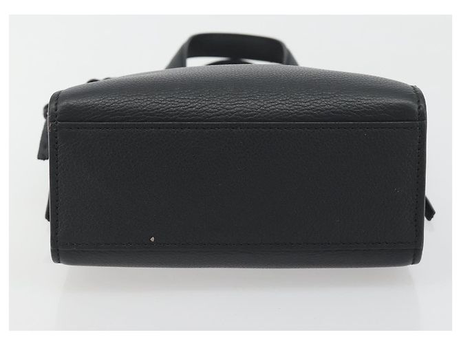 Borsa a mano FENDI Go-To Shopper in pelle nera e argento autentica mr2832 Nero - vista 5