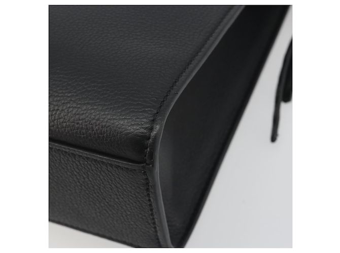 Borsa a mano FENDI Go-To Shopper in pelle nera e argento autentica mr2832 Nero - vista 9
