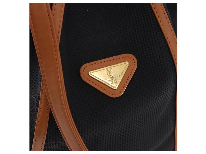 Borsa a tracolla SAINT LAURENT Canvas Black Gold Tone Auth 198668A Nero - vista 17