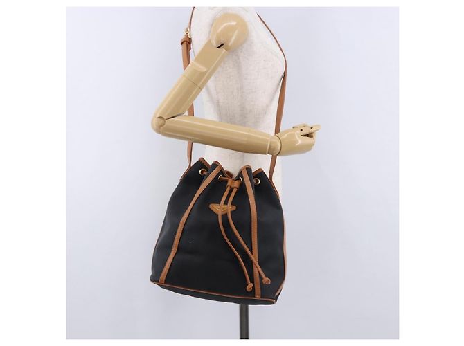Borsa a tracolla SAINT LAURENT Canvas Black Gold Tone Auth 198668A Nero - vista 20