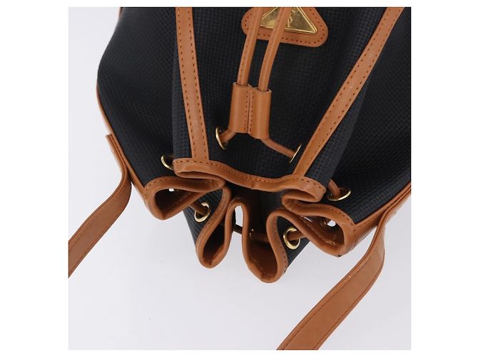 Borsa a tracolla SAINT LAURENT Canvas Black Gold Tone Auth 198668A Nero - vista 6