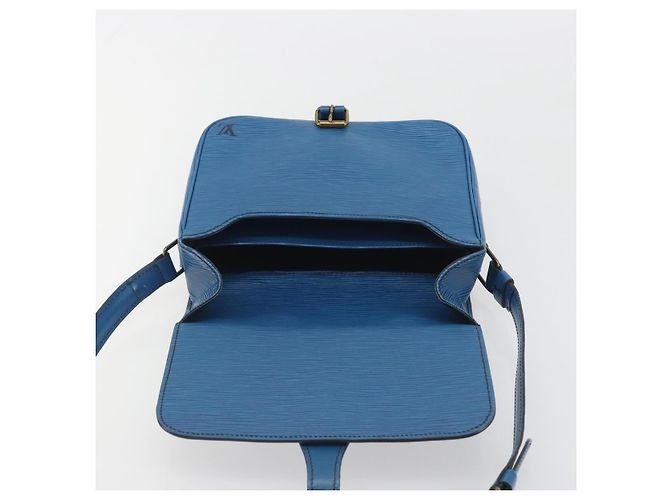 LOUIS VUITTON Epi Cartouchiere MM Shoulder Bag Blue M52245 LV Auth BA14941 Azul - vista 10