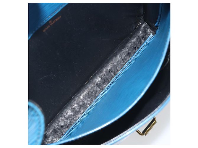 LOUIS VUITTON Epi Cartouchiere MM Shoulder Bag Blue M52245 LV Auth BA14941 Azul - vista 11