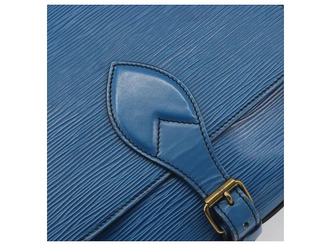 LOUIS VUITTON Epi Cartouchiere MM Shoulder Bag Blue M52245 LV Auth BA14941 Azul - vista 17