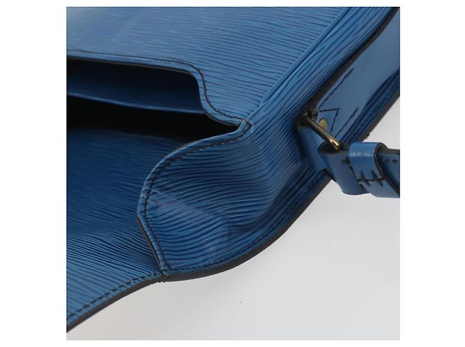 LOUIS VUITTON Epi Cartouchiere MM Shoulder Bag Blue M52245 LV Auth BA14941 Azul - vista 19