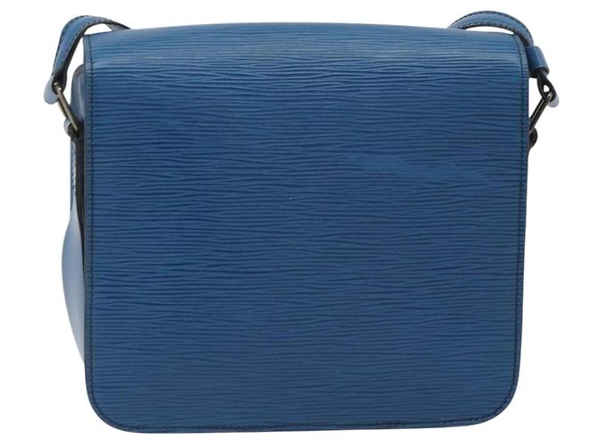 LOUIS VUITTON Epi Cartouchiere MM Shoulder Bag Blue M52245 LV Auth BA14941 Azul - vista 2