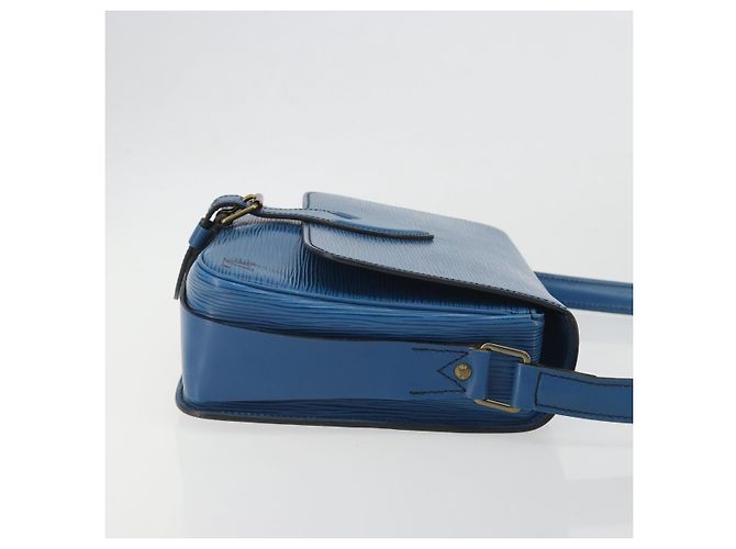 LOUIS VUITTON Epi Cartouchiere MM Shoulder Bag Blue M52245 LV Auth BA14941 Azul - vista 3