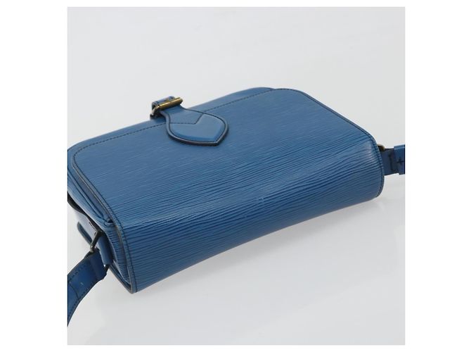 LOUIS VUITTON Epi Cartouchiere MM Shoulder Bag Blue M52245 LV Auth BA14941 Azul - vista 6