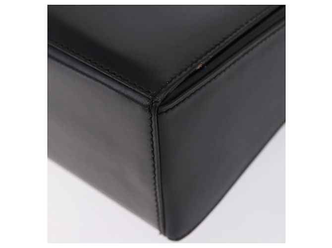 Céline CELINE Handtasche aus Leder Schwarz Goldfarben Auth 198516V - Ansicht 16