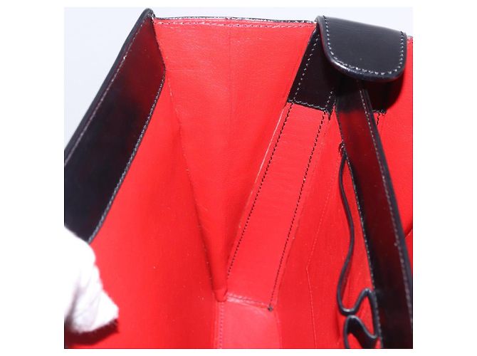 Céline CELINE Handtasche aus Leder Schwarz Goldfarben Auth 198516V - Ansicht 23