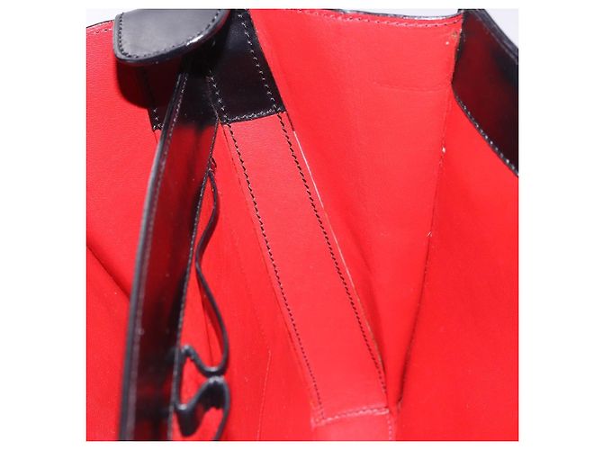 Céline CELINE Handtasche aus Leder Schwarz Goldfarben Auth 198516V - Ansicht 24