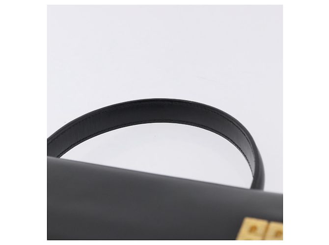 Céline CELINE Handtasche aus Leder Schwarz Goldfarben Auth 198516V - Ansicht 8