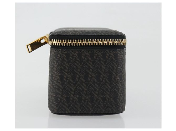 Custodia Gioielli SAINT LAURENT Accessorio Canvas Brown Gold 344043 Auth am12314M Marrone - vista 3