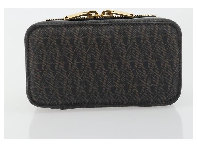 Custodia Gioielli SAINT LAURENT Accessorio Canvas Brown Gold 344043 Auth am12314M Marrone - vista 6