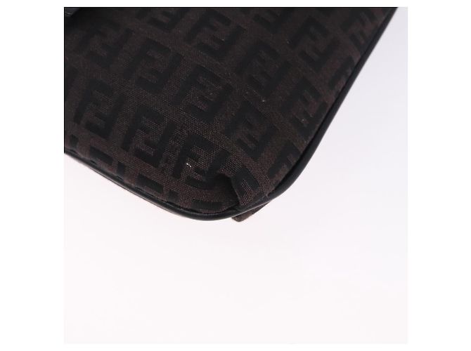 Borsa a tracolla FENDI Zucchino Canvas Mamma Baguette Marrone 8BT075 Auth 198331V - vista 14