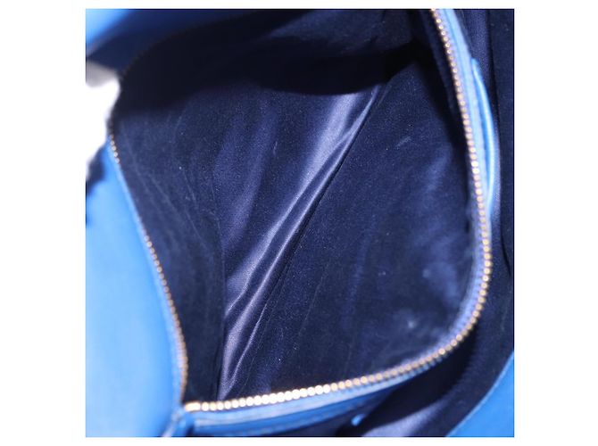 Borsa a spalla Miu Miu Matelassé in pelle 2way Blu Tono Oro Auth 198657A - vista 24