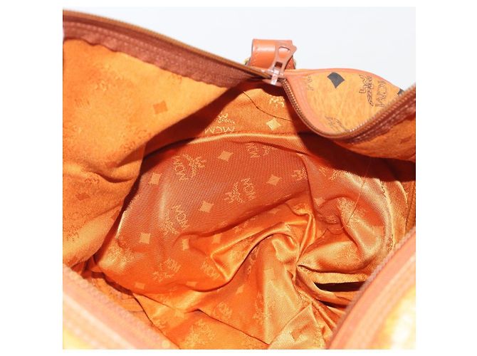 Borsa MCM Vicetos Boston PVC Pelle Marrone Tono Oro Auth 195757 - vista 20
