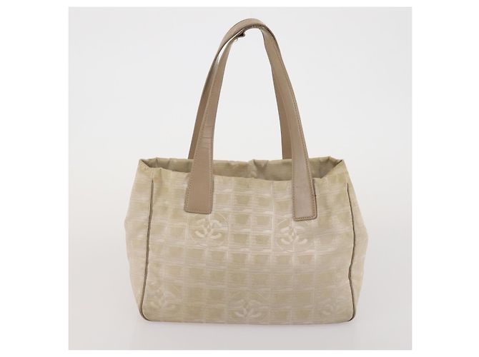 CHANEL Nuova Travel Line Tote Bag Canvas Set da 3 Nero Bianco CC Auth bs36791 - vista 16