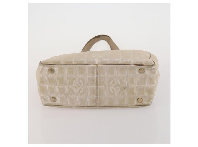 CHANEL Nuova Travel Line Tote Bag Canvas Set da 3 Nero Bianco CC Auth bs36791 - vista 21