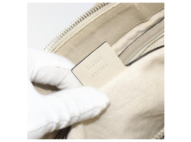 GUCCI GG Canvas Web Sherry Line Schultertasche Beige Gold 257065 Auth 194292 Golden - Ansicht 12