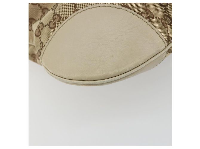 GUCCI GG Canvas Web Sherry Line Schultertasche Beige Gold 257065 Auth 194292 Golden - Ansicht 16