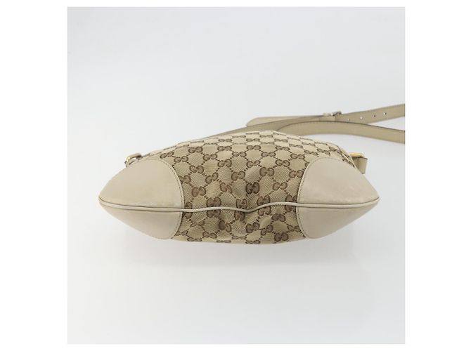 GUCCI GG Canvas Web Sherry Line Schultertasche Beige Gold 257065 Auth 194292 Golden - Ansicht 5