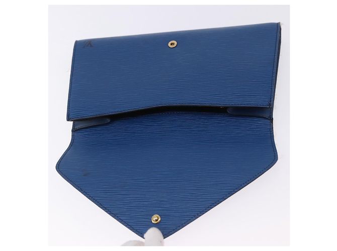 LOUIS VUITTON Epi Art Deco Clutch Bag Blue M52635 LV Auth ep15676 - view 8