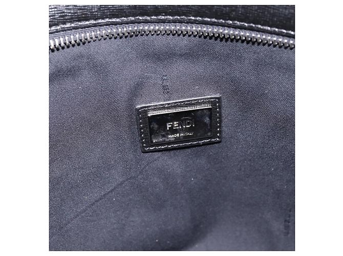 FENDI Tote Bag aus Leder Schwarz Multicolor 8BH198 Auth 198636A Mehrfarben - Ansicht 18