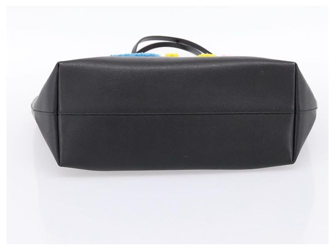 FENDI Tote Bag aus Leder Schwarz Multicolor 8BH198 Auth 198636A Mehrfarben - Ansicht 5