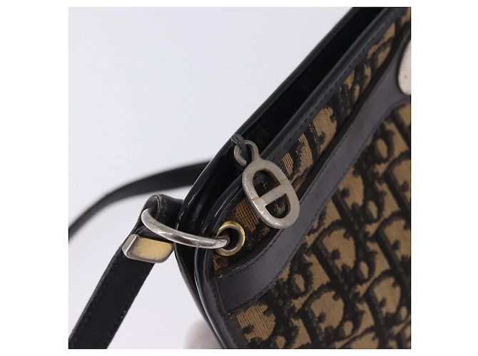 Borsa a tracolla Christian Dior Trotter Canvas Navy Gold Auth BA15147 D'oro Blu navy - vista 11