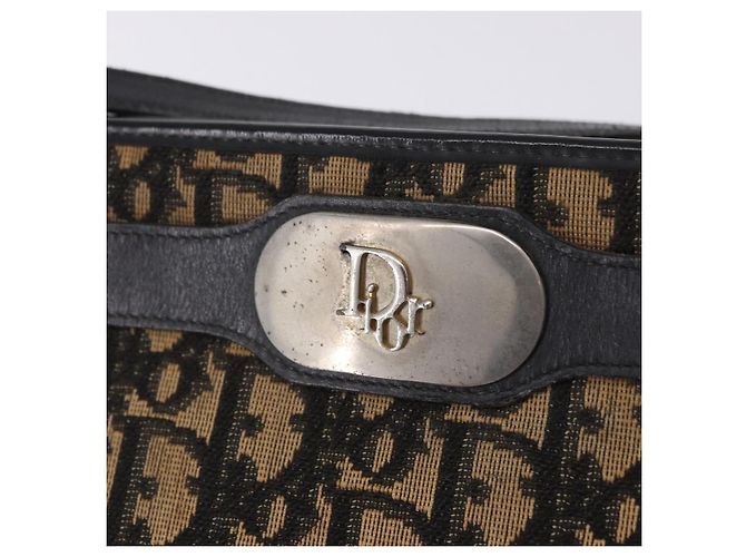 Borsa a tracolla Christian Dior Trotter Canvas Navy Gold Auth BA15147 D'oro Blu navy - vista 19