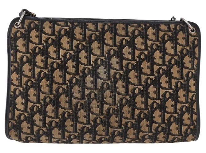 Borsa a tracolla Christian Dior Trotter Canvas Navy Gold Auth BA15147 D'oro Blu navy - vista 2