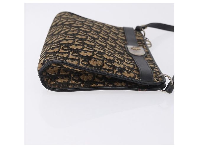 Borsa a tracolla Christian Dior Trotter Canvas Navy Gold Auth BA15147 D'oro Blu navy - vista 4