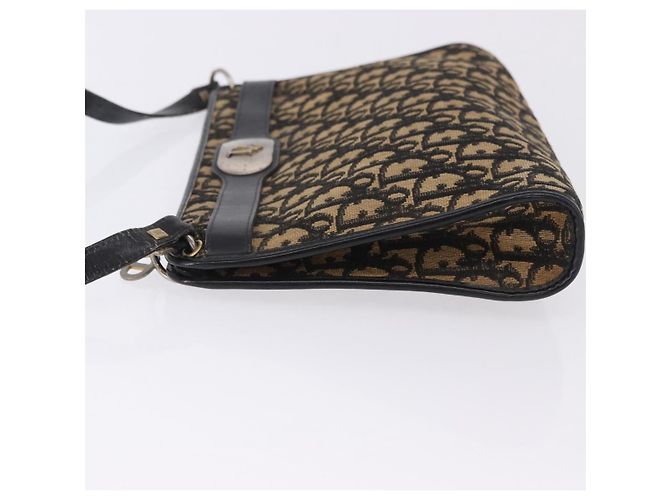 Borsa a tracolla Christian Dior Trotter Canvas Navy Gold Auth BA15147 D'oro Blu navy - vista 5