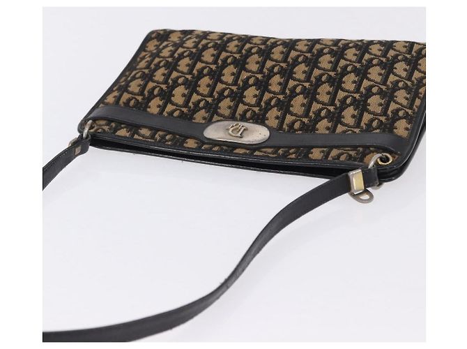 Borsa a tracolla Christian Dior Trotter Canvas Navy Gold Auth BA15147 D'oro Blu navy - vista 7