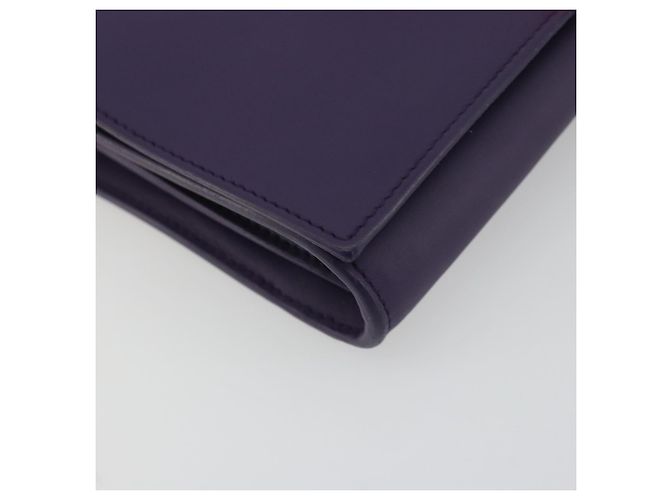 Borsa a tracolla con catena SAINT LAURENT in pelle viola tono oro 311215 Auth BA14810V Porpora - vista 15