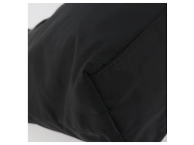 Borsa Tote PRADA Nylon Nero Tono Oro Auth 198624 - vista 10