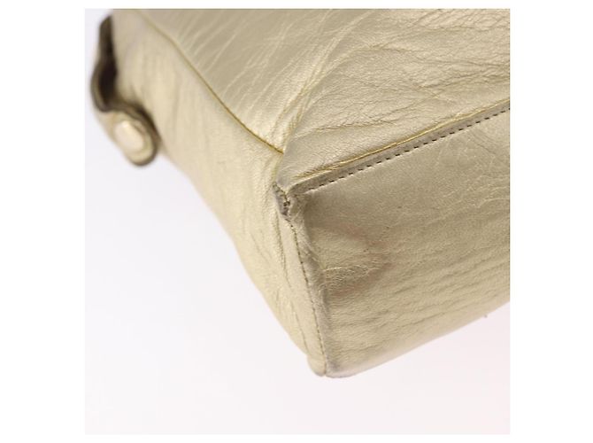 Bolso de hombro con cadena BALLY Cuero Gold Auth 196346 Dorado - vista 16