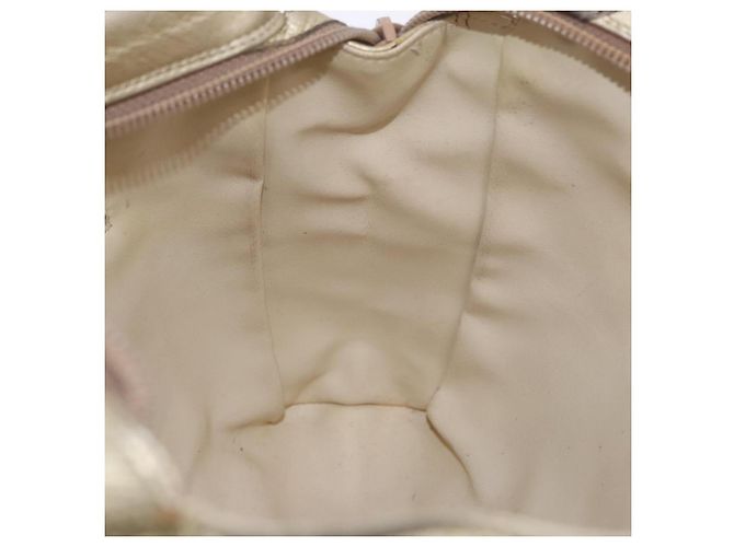 Bolso de hombro con cadena BALLY Cuero Gold Auth 196346 Dorado - vista 18