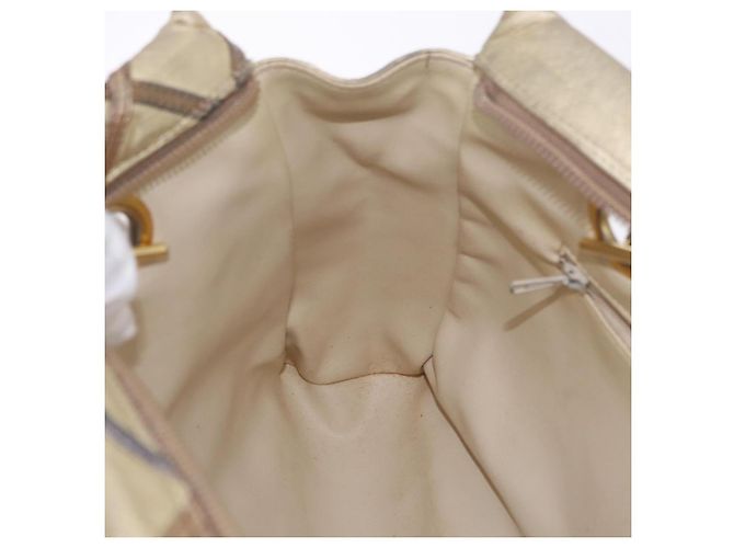 Bolso de hombro con cadena BALLY Cuero Gold Auth 196346 Dorado - vista 19