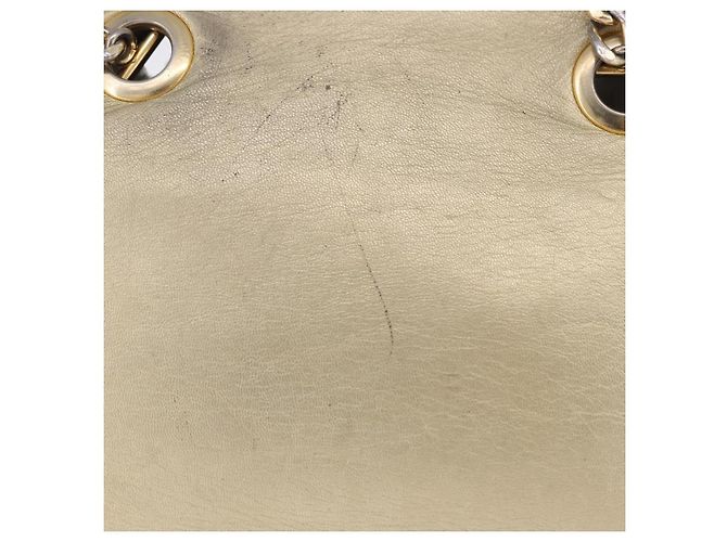 Bolso de hombro con cadena BALLY Cuero Gold Auth 196346 Dorado - vista 3
