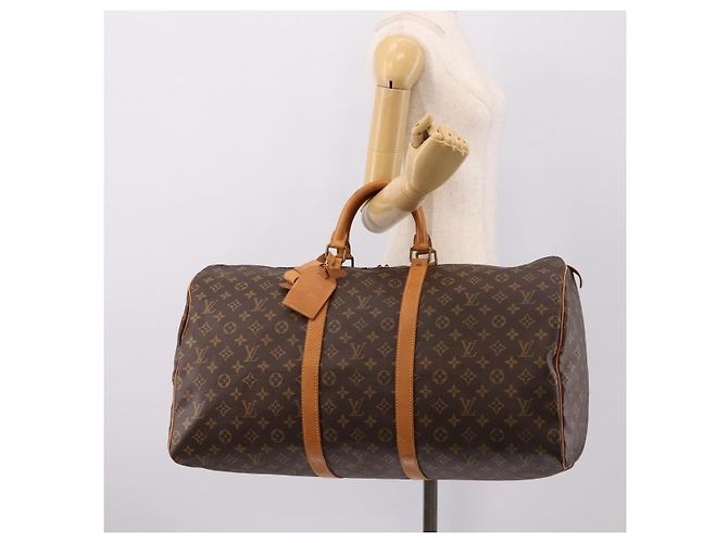 LOUIS VUITTON Monogram Keepall 55 Boston Bag M41424 LV Auth ka5698A Monograma - vista 21