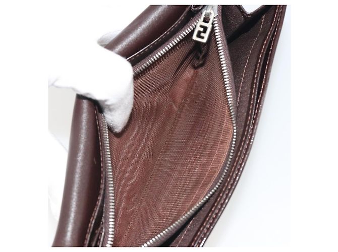 FENDI Zucca Canvas Langbeutel Schwarz Braun Auth 195997V - Ansicht 10