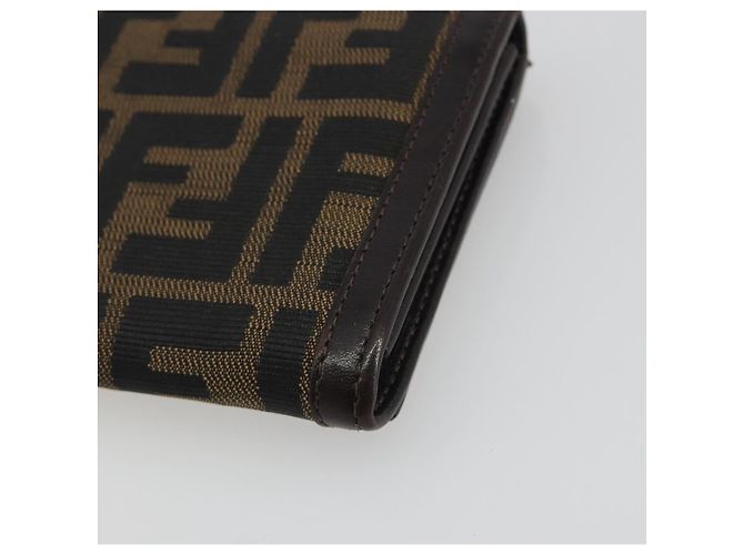 FENDI Zucca Canvas Langbeutel Schwarz Braun Auth 195997V - Ansicht 15