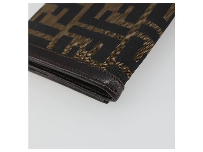 FENDI Zucca Canvas Langbeutel Schwarz Braun Auth 195997V - Ansicht 16
