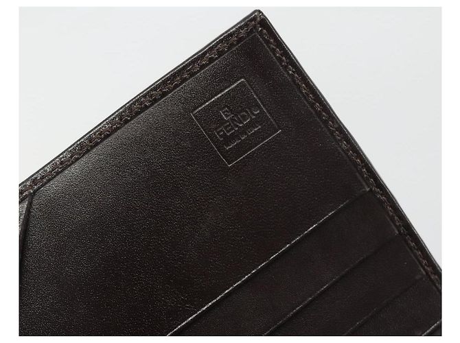 FENDI Zucca Canvas Langbeutel Schwarz Braun Auth 195997V - Ansicht 18