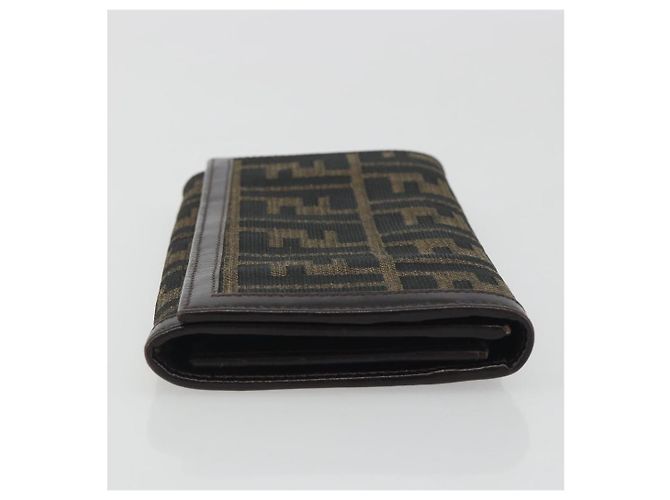 FENDI Zucca Canvas Langbeutel Schwarz Braun Auth 195997V - Ansicht 3