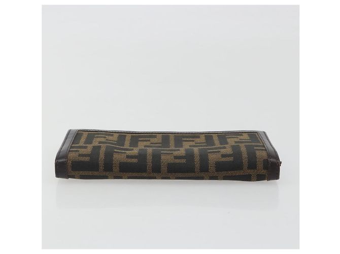 FENDI Zucca Canvas Langbeutel Schwarz Braun Auth 195997V - Ansicht 5