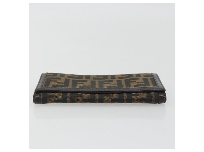 FENDI Zucca Canvas Langbeutel Schwarz Braun Auth 195997V - Ansicht 6