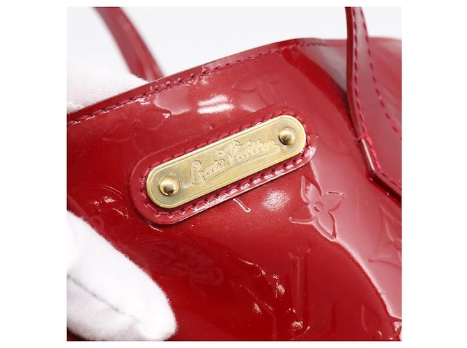 Borsa LOUIS VUITTON Monogram Vernis Wilshire PM Pomme D'amour M93642 Auth BA15121 Rosso - vista 17